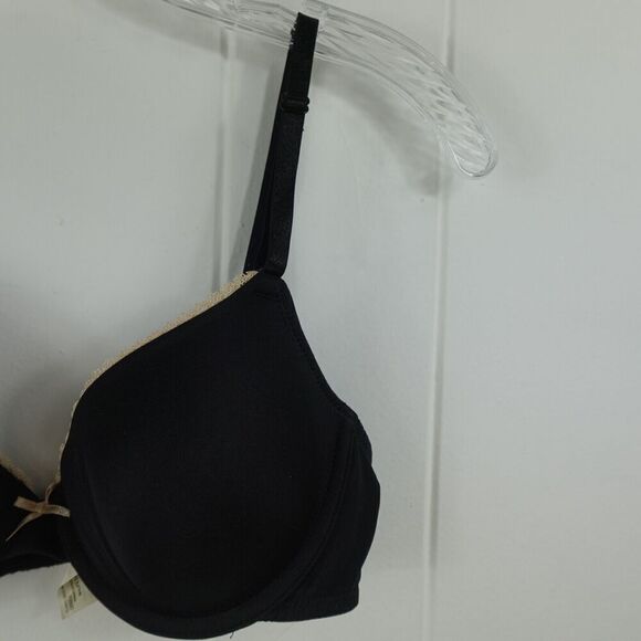 Maidenform Womens Black Padded Bra with Lace & Bow Detail Size 34B - Picture 4 of 10